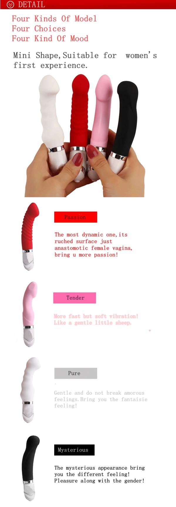 Mini G-spot Body Massager For Her; Anal Funny Masturbation Massage Pussy 