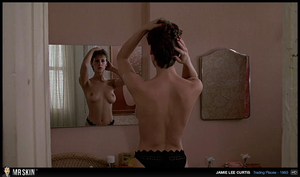 Jamie Lee Curtis topless mirror shot; Celebrity Hot 