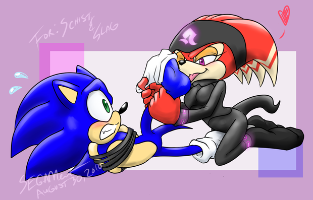 Shade licks Sonic