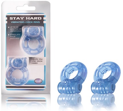 Sex Toy Buys : Stay Hard Vibrating Cock Ring 2 Pack - Blue; Toys 