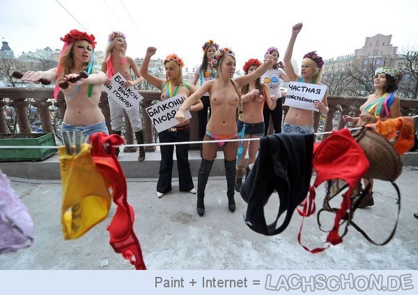 Femen activists protest against prostitution while european soccer championship in the ukraine; Babe Funny 