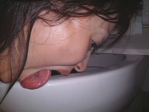 Asian licking toilet; Fetish 