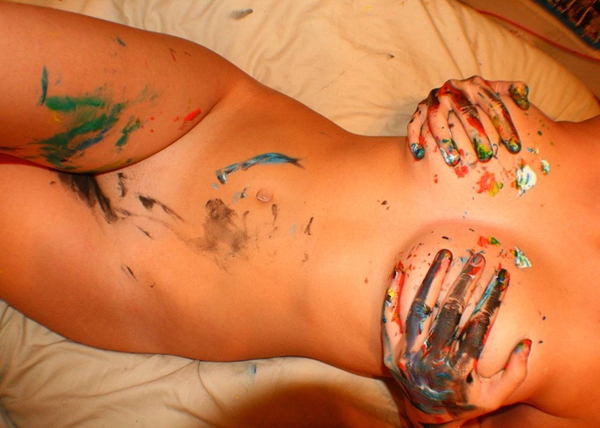 A painted mess; Babe Hot Erotic 